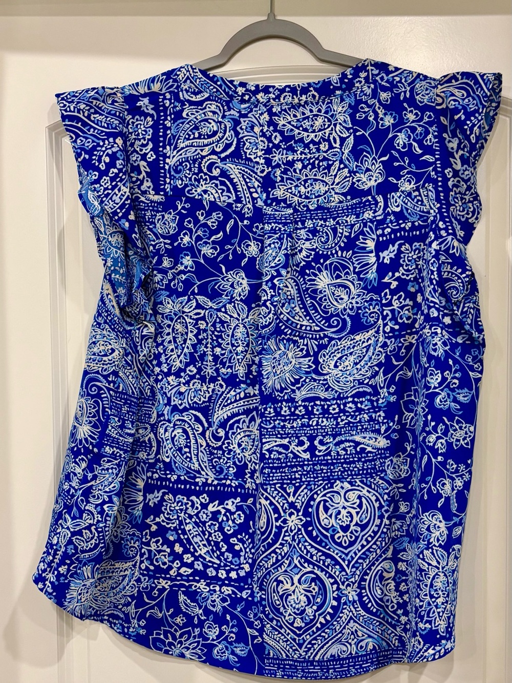 Savanna Jane Royal Blue Paisley Camisole with Multicolor Floral Embroidery - Picture 5 of 5
